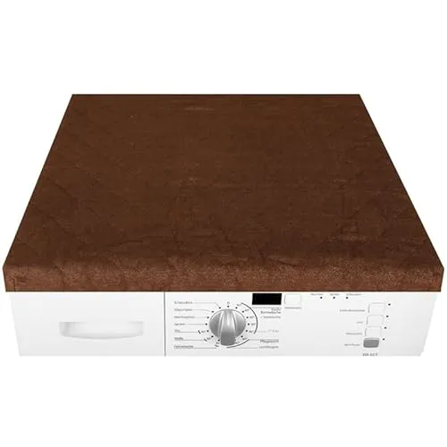 Bestlivings Waschmaschinenbezug (Braun) 60x60cm mit Gummizug, Trocknerbezug Waschmaschinenschonbezug in vielen vers. Farben - Trocknerauflage