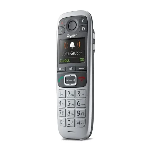 Gigaset E560HX - DECT-Mobilteil mit Ladeschale, schnurloses Senioren-Telefon mit Notruftaste, einfache Bedienung für mehr Sicherheit und extragroße Tasten