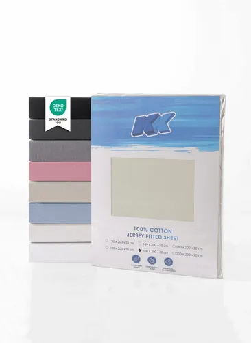 KK Shopping Bettwäsche Jersey Spannbettlaken Baumwolle 160x200+30 cm, diverse Farben, 1 teilig