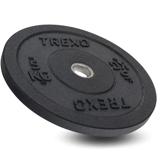 XTREXO Olympic Bumper 5 KG Hantelscheibe Gummiertes Material für Langhantel 50 mm Durchmesser Langlebige FitnessScheibe Krafttraining Crossfit