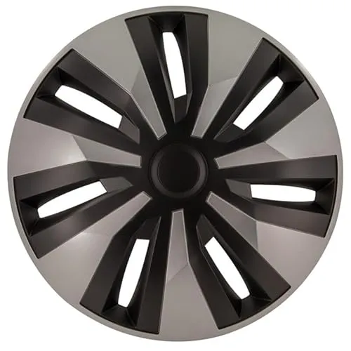 Radkappen Radzierblenden kompatibel mit FIAT Ducato Orion-Van 15 Zoll Silber,Schwarz 4 Stück