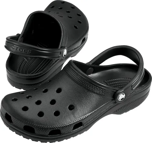 Crocs Unisex Classic Clog Clogs, Schwarz, 36/37 EU - Clogs & Pantoletten für Herren mit 360-Grad-Flexibilität und abriebfesten Sohlen, ideal für individuellen Stil mit Jibbitz-Anhängern.