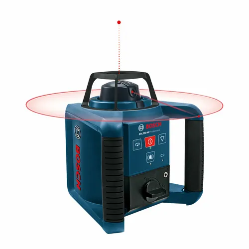 Bosch Professional GRL 250 HV Rotationslaser - Messtechnik: Rotationslaser, selbstnivellierend für präzise Messungen auf Baustellen, ideal für Profis und Heimwerker.