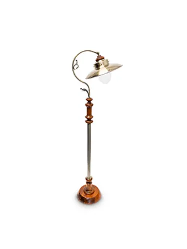Stehlampe Leselampe Jugendstil-Lampe aus Holz und Messing - Bodenlampe im eleganten Jugendstil, ideal für stilvolle Wohnräume. Mit 40 W sorgt sie für angenehmes Licht und setzt dekorative Akzente.