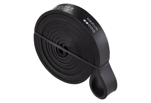 SUPERLETIC Powerband Widerstands-Fitness-Bänder & Übungsbänder für Männer und Frauen; Klimmzughilfe - 5 Stärken für Workout, Yoga, Pilates, Crossfit + Kostenlose Trainingsanleitung (Schwarz)