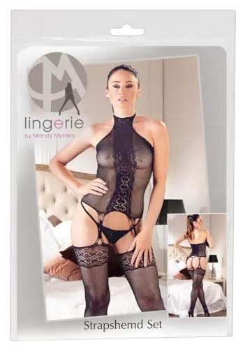 Mandy Mystery lingerie Strapshemd-26325601101 Strapshemd Schwarz L