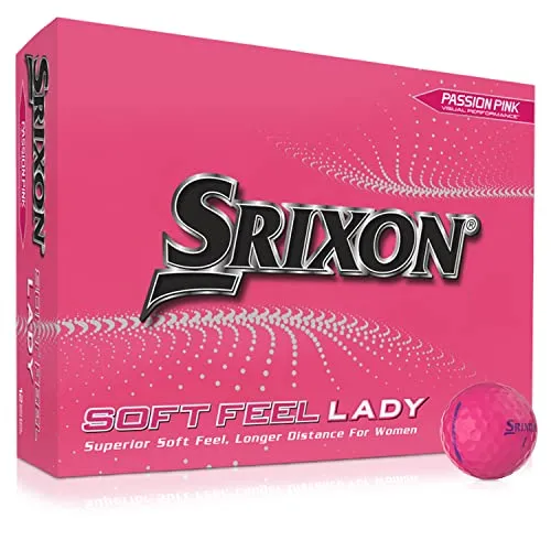 Srixon Soft Feel Lady8 - Golfbälle mit geringer Kompression - Dutzend Golfbälle für Damen - Golfgeschenke und Golfzubehör.