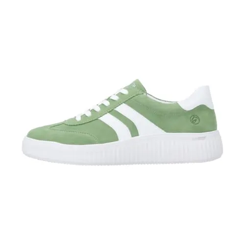 Remonte Damen Retro Sneaker Leder D3E00 in Grün, Größe 39 EU