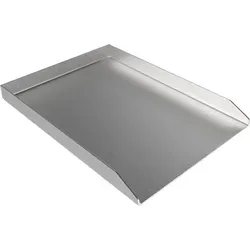 LANDMANN Plancha Edelstahl 200×300×2 mm – kompakte Grillplatte ca. 30×20×4 cm für Fleisch Fisch und Gemüse gleichmäßige Hitzeverteilung u...