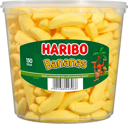 Haribo Bananas 150 Stück 1,05kg Dose von HARIBO