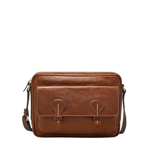 Fossil Herren-Courier Bennett LiteHide™-Leder Tasche in braun von Fossil