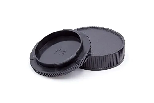 vhbw Objektivdeckel-Set kompatibel mit Leica R Kamera - Rück- und Gehäusedeckel, Schwarz