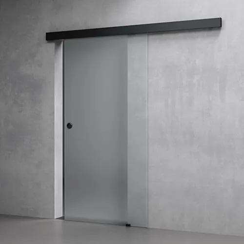 Mai & Mai Glasschiebetür Set Softclose Schwarz 90x205cm in schwarz von Mai & Mai