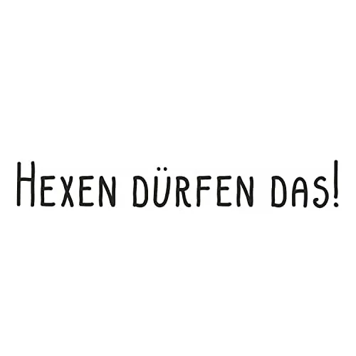 Auto-Aufkleber Schriftzug: Hexen dürfen das I 42 x 6,3 cm I Fahrzeug-Aufkleber I Auto Sticker I Wohnmobil I LKW-Aufkleber I Halloween I lustiger Spruch I kfz704