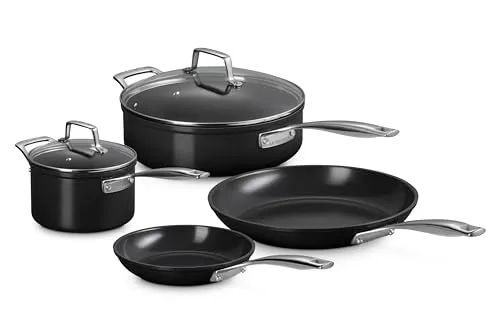 LE CREUSET - Set 4 Panelas de Cerâmica - Pfannen mit hervorragender Antihaft-Leistung, ideal zum Anbraten und Bräunen ohne Öl. Der schwerer Aluminiumkern sorgt für optimale Wärmeverteilung.