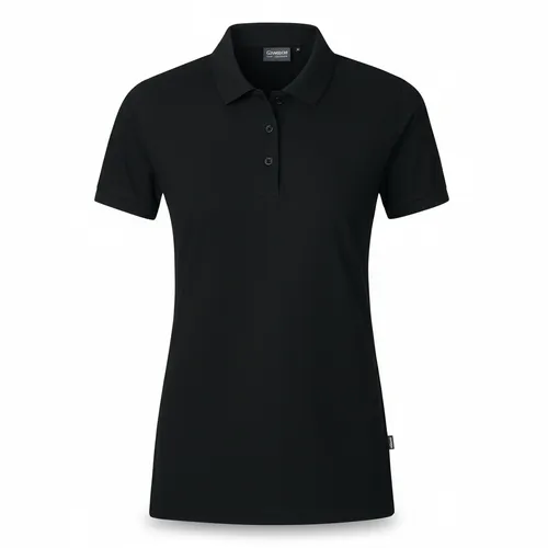 JAKO Organic Poloshirt Stretch Damen schwarz, Größe 40 - Damen Poloshirt aus Bio-Baumwolle, atmungsaktiv und bequem für sportliche Aktivitäten oder den Alltag.