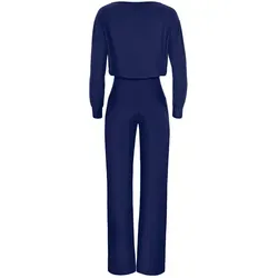 Winshape Jumpsuit JS101LSC - Functional Comfort in Blau XS (30/32) - Jumpsuit aus 85% Polyester und 15% Elasthan, maschinenwaschbar, mit Rundhalsausschnitt und Langarm, ideal für Komfort und Stil.