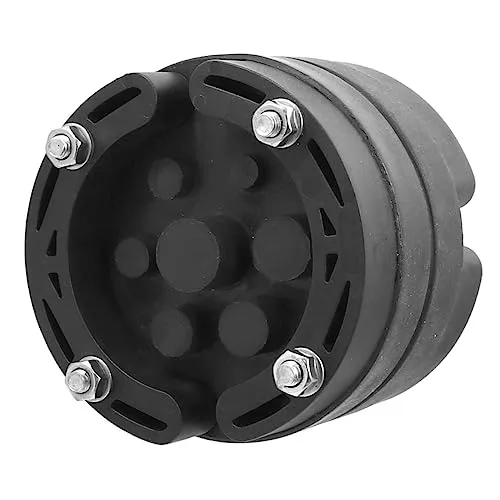 WITTKOWARE 100mm 7-fach Mauerdurchführung mit Druckplatten aus glasfaserverstärktem PA6-30, für 7 Kabel oder Rohre (8/2x10/12/14/16/18 mm)