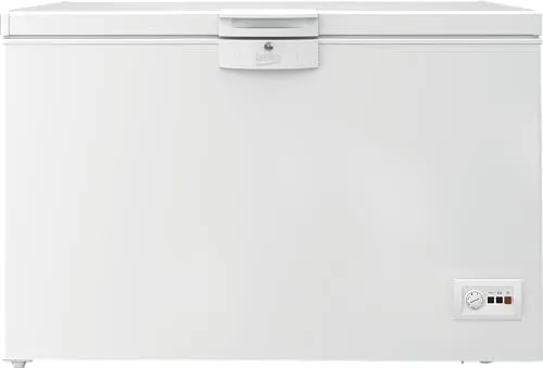 Beko HSM 27050 Gefriertruhe 284 Liter - Tiefkühler mit 284 l Kapazität, ideal für große Haushalte, bietet viel Platz für Ihre Lebensmittel und ist ein Standgerät mit kompakten Maßen.
