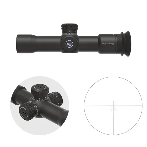 Vector Optics SCOM-46 Veyron Plus 10x30 Zielfernrohr für Airsoft und Jagd - Hochwertiges 10x30 Zielfernrohr mit beleuchtetem Fadenkreuz, ideal für präzises Zielen beim Sport und Jagd. Witterungsfest und mit 5 Jahren Herstellergarantie.