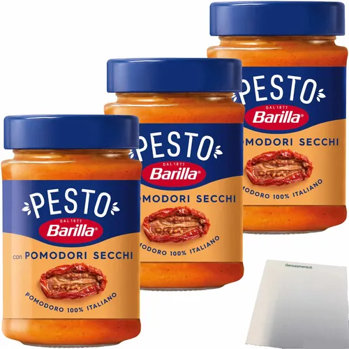 Barilla Pesto Pomodori Secchi 3er Pack 3x200g Glas usy Block