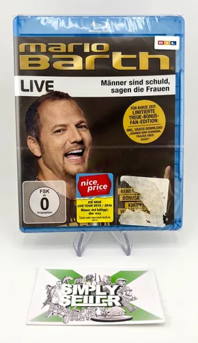 Mario Barth - Männer sind schuld, sagen die Frauen [Blu-ray] - Komödie über Geschlechterrollen, freigegeben ohne Altersbeschränkung und ideal für einen unterhaltsamen Filmabend.