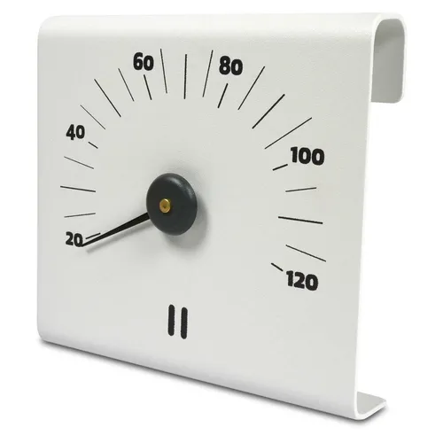 Rento Sauna Thermometer aus Aluminium - Farbe: Weiß - Sauna-Zubehör mit präziser Temperaturmessung für ein optimales Saunaerlebnis.