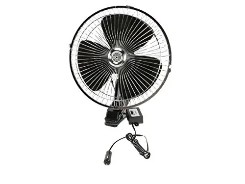 All ride Mini Ventilator 24V - Flexibler Clip Ventilator für Auto und LKW - Gebläse für Fahrzeuge mit 24V, ausgestattet mit einem 2 m langen Kabel für flexible Platzierung und ideal für kühlere Fahrten im Sommer.