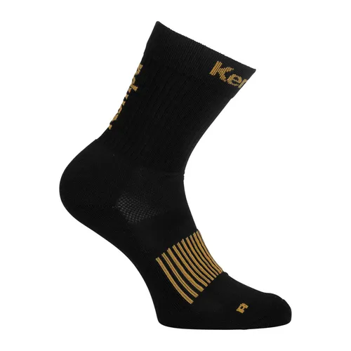 Kempa Indoorsocke Logo Classic schwarz/gold - 1 Paar, Größe: 41-45