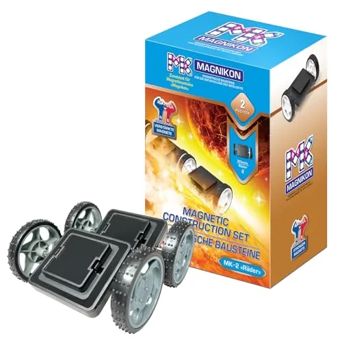 MAGNIKON Magnetische Bausteine klick Räder 2 STK — Erweiterungsset Magnetspiel Magnetbausteine Magnete Kinder Spiel Magnetic Building Blocks Magnetsteine Magnetspielzeug ab 3 Jahre