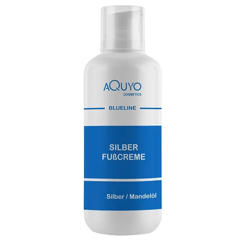 Silber Fußcreme für trockene, empfindliche Füße - Fußpflege mit antibakteriellen Silberionen, ideal bei Juckreiz, Neurodermitis und für Diabetiker geeignet. Schützt und pflegt trockene, rissige Haut.