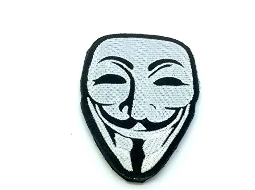 Anonymous Guy Fawkes Gesicht Gestickte Airsoft Klettverschluss-Flecken