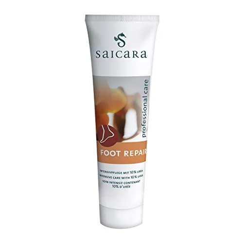 saicara Foot Repair 100 ml intensive Fußcreme mit Urea und Rosskastanie für die Pflege sehr trockener, rissiger Haut und zur Behandlung von Schrunden
