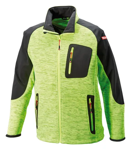 Fortis Strickjacke Softshell XXL - limegreen/schwarz - Funktionsjacke aus atmungsaktivem Material, ideal für Outdoor-Aktivitäten und bietet optimalen Komfort bei jedem Wetter.