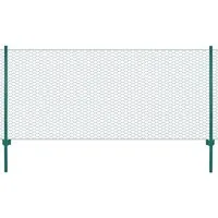Maschendrahtzaun mit Pfosten - Robuster Gartenzaun aus Stahl - Netze & Laubschutz: 25 m x 0,5 m, biologisch abbaubar, ideal für den Schutz Ihrer Pflanzen und Grundstücksgrenzen.
