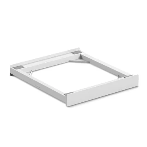Meliconi Torre Basic L60, Zwischenbaurahmen für Trockner und Waschmaschine | Für Haushaltsgeräte 60 cm, vormontiert, Sicherheitsgurt mit Metallverschluss, Belastbar bis 250 kg, Made in Italy, Weiß