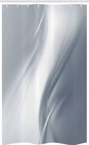 Abakuhaus Duschvorhang Badezimmer Deko Set aus Stoff mit Haken Breite 120 cm, Höhe 180 cm, Grau monochromatische Zusammenfassung