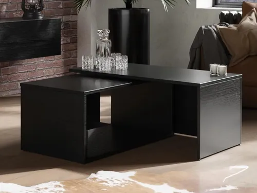 PLATAN ROOM Couchtisch 2er Set schwarz, modern mit Stauraum von PLATAN ROOM