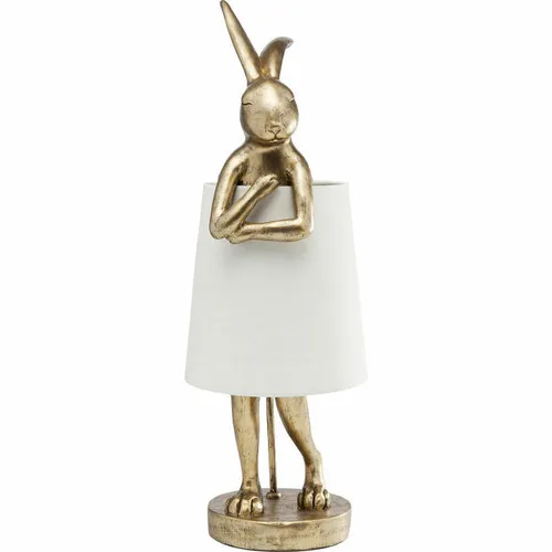 Kare Design Tischlampe Animal Rabbit Gold/Weiß in gold von KARE