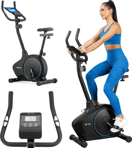 Gymtek® Magnetischer Heimtrainer XB1400 - 150kg Tragfähigkeit, 8 Widerstandsstufen - Heimtrainer mit leisen magnetischen Widerstand, verstellbarem Sattel und Anti-Rutsch-Pedalen für sicheres, komfortables Training zu Hause.