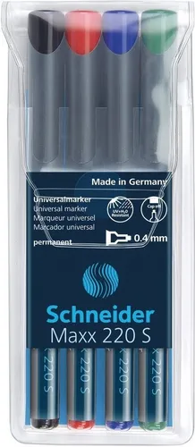 SCHNEIDER Folienstift Universalmarker Maxx 220 permanent S 4er (40 Stück)