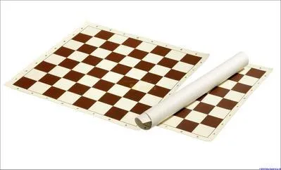 Philos 2494 - Schachbrett rollbar, Feld 55 mm, aus Kunststoff, braun/creme, 1 Stück