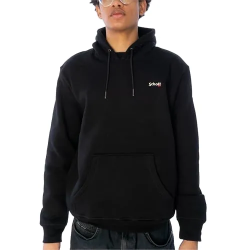 Schott NYC Herren swcasual2 Sweatshirt, Schwarz, XXXL - Herren Sweatshirt, nachhaltig produziert und sorgt für eine optimale Passform, perfekt für lässige Outfits.