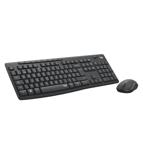 Logitech MK295 Kabelloses Tastatur-Maus-Set - Maus-Tastatur-Set mit SilentTouch-Technologie für 90 % weniger Störgeräusche, ideal für konzentriertes Arbeiten. Plug-and-Play, robuste Bauweise und 10m Reichweite.