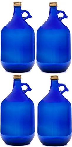 5L Premium blaue Glasflasche für Liköre & Öle