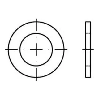 Flache Scheiben für Zylinderschrauben, DIN 433 Stahl 140HV - Eisenwaren, hochwertige Stahl-Scheiben mit Vickershärte 140 HV, ideal für Zylinderschrauben und zuverlässige Verbindungen.