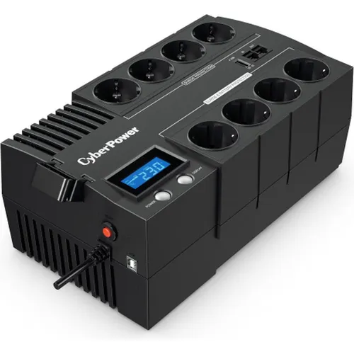 CyberPower USV BR1200ELCD-FR - 1200VA/720W Notstromversorgung - Sonstige Stromversorgung mit AVR-Technologie für stabile Stromversorgung und blitzschnellem Wechsel bei Stromausfall, ideal zum Schutz wichtiger Geräte.