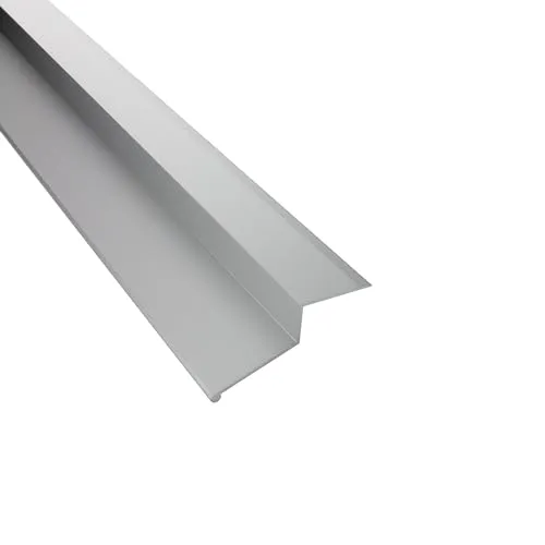 Alu Balkon Terrasse Abdeckprofil mit Abtropfkante, silber 300cm - Fassadenschutz - Eloxierte Aluminium-Schiene schützt und wertet Schnittkanten auf, ideal für Balkon und Terrasse.