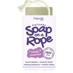 Friendly Soap Soap on a Rope Lavender Naturseife mit Band 95 g