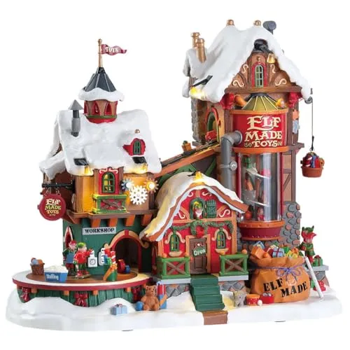 Lemax 75190-UK Santa's Wonderland Sights & Sounds: Elf Made Toy Factory
